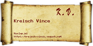 Kreisch Vince névjegykártya